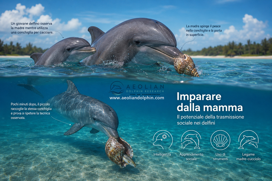 I delfini usano le conchiglie come strumenti di caccia: cosa ci racconta questo comportamento delfino usa conchiglia per cacciare